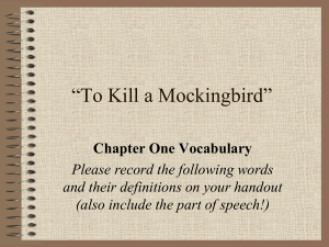 “To Kill a Mockingbird”