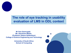 The role of Eye tracking in usability evaluation of Learning