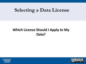 Which License Should I Apply to My Data?
