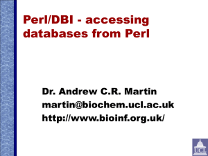 Accessing databases from Perl