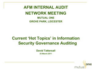 Auditing InfoSec - Association of Financial Mutuals