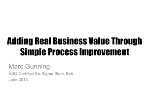 Creating Value through Process Improvment