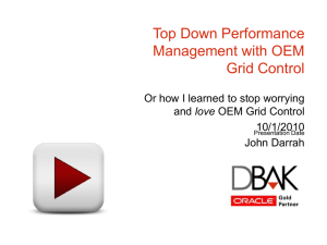 Top Down Performance Management with Oracle Enterprise Manager