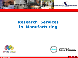 How to innovate? - Manufacturing Research Platform