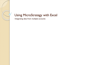 Using MicroStrategy With Excel