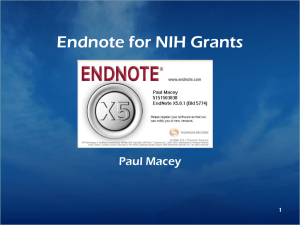 Working Effectively with EndNote