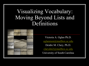 Visualizing Vocabulary, SCCTE 2011