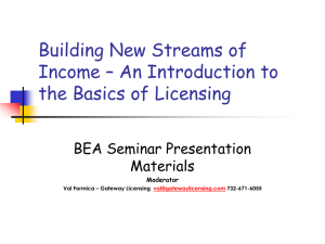 First Time Licensee –Basic Training