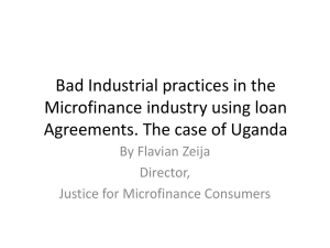 Bad Industrial practices of MFI in Ugands - e-MFP