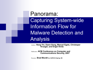 Panorama: Capturing System-wide Information Flow for Malware