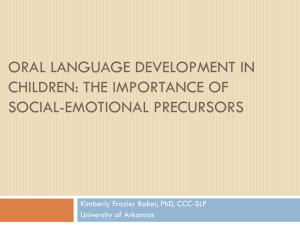 Oral Language Development in Children