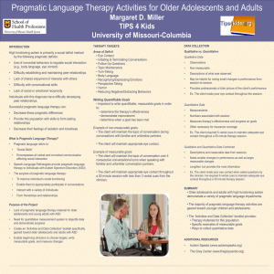 Pragmatic Language Therapy Activities for Older