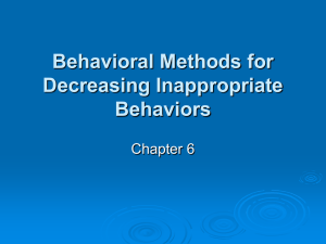 Decreasing Inappropriate Behaviors - PPT