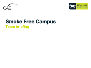 Smoke Free Campus - Box Hill Institute of TAFE