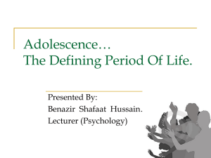 What is Adolescence - Life Skills Programme