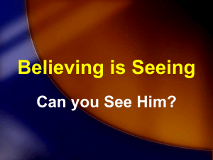 Believing is Seeing - Community Covenant Church