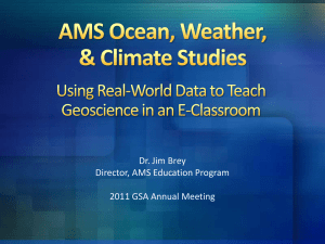 AMS Ocean, Weather, & Climate Studies
