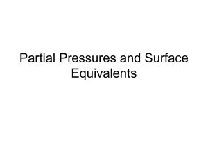 Partial Pressure and surface Equivalents