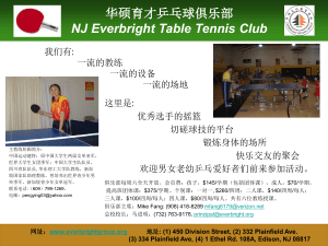 华硕育才乒乓球俱乐部Everbright Table Tennis Club