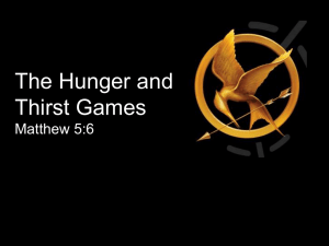 Hunger and Thirst Games Message 3