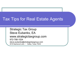 Taxes for Real Estate Agents