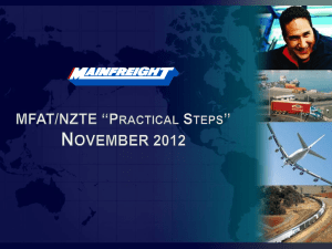Mainfreight MFAT/NZTE "Practical Steps"