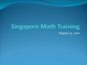 August 24, 2010 Singapore Math Training Powerpoint