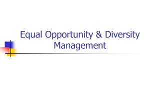 Equal Opportunity & Diversity Management