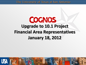 Cognos Reporting Project
