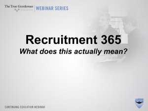 Webinar 365 Recruitment - What does that mean?