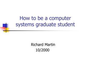 How to do computer systems research