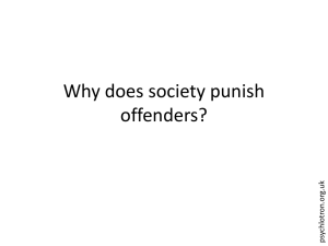 Why does society punish offenders?