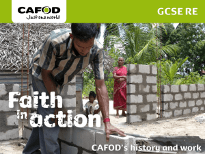 Faith in action: CAFOD history and work