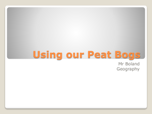 Using our Peat Bogs
