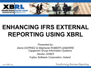 Enhancing IFRS External Reporting Using XBRL by Denis Dupriez
