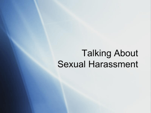 Talking About Sexual Harassment