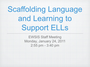 Scaffolding Language and Learning to Support ELLs
