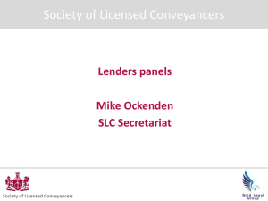 Lenders Panel - Society Of Licensed Conveyancers