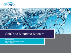 Metadata Maestro - MEDIN - Marine Environmental Data and