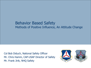 Behavior Based Safety Methods of Positive