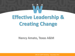 Effective Leadership & Creating Change