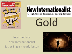Gold! - New Internationalist Easier English Wiki