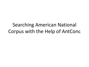 Searching American National Corpus with the
