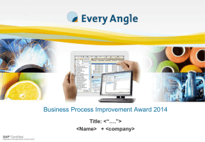 Business Process Improvement (BPI) Award 2014