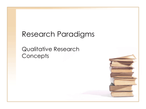 Research Paradigms