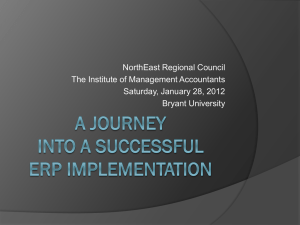 A Successful ERP Implementation Journey