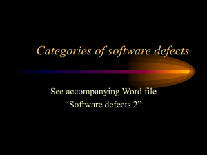 Software defects 2