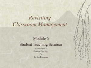 Revisiting Classroom Management