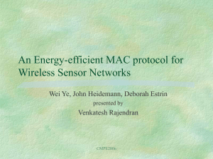 An Energy-efficient MAC protocol for Wireless Sensor Networks