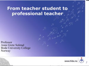 in professional teaching?